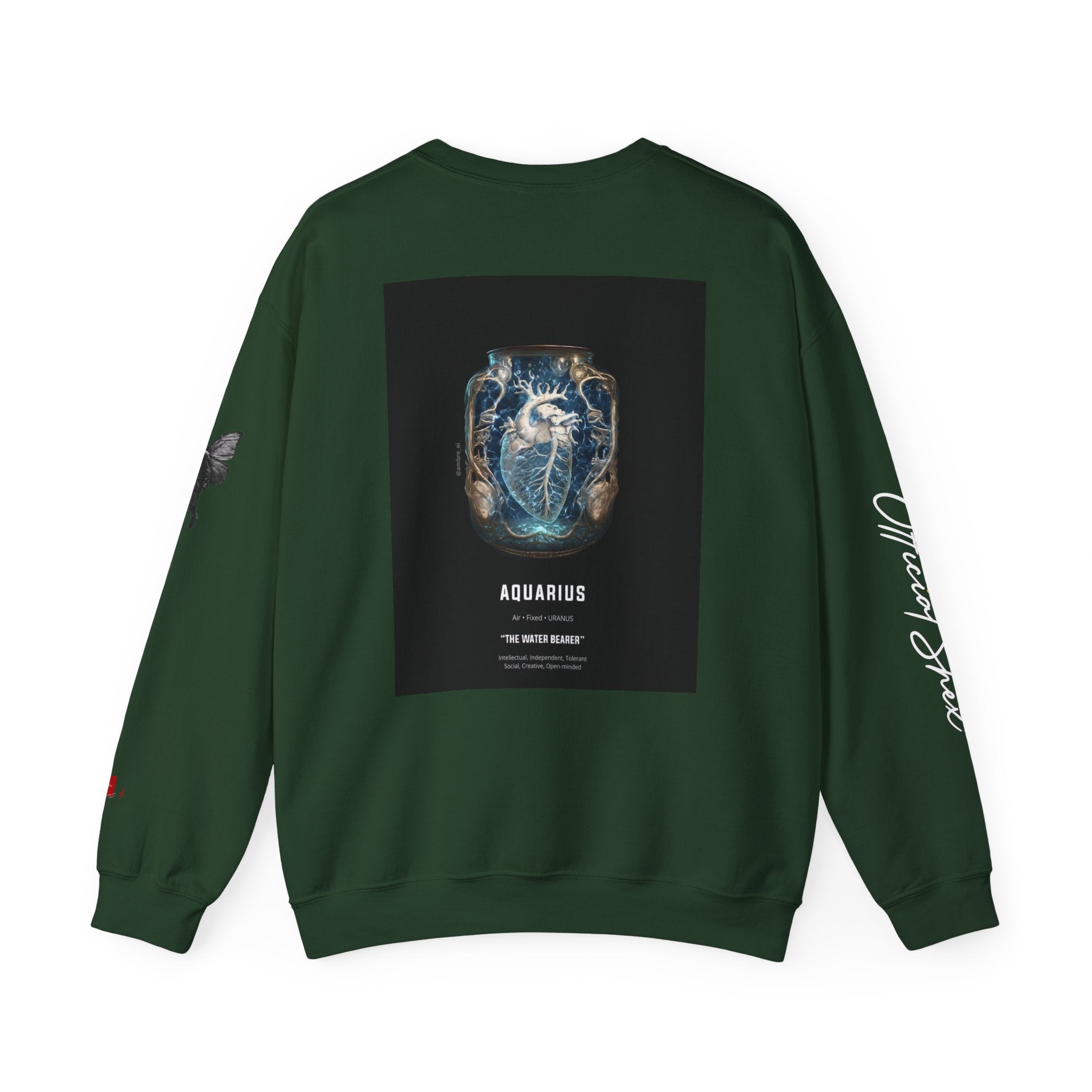 Aquarius Smiley Face Crewneck Sweatshirt — Zodiac Libra Graphic Pullover