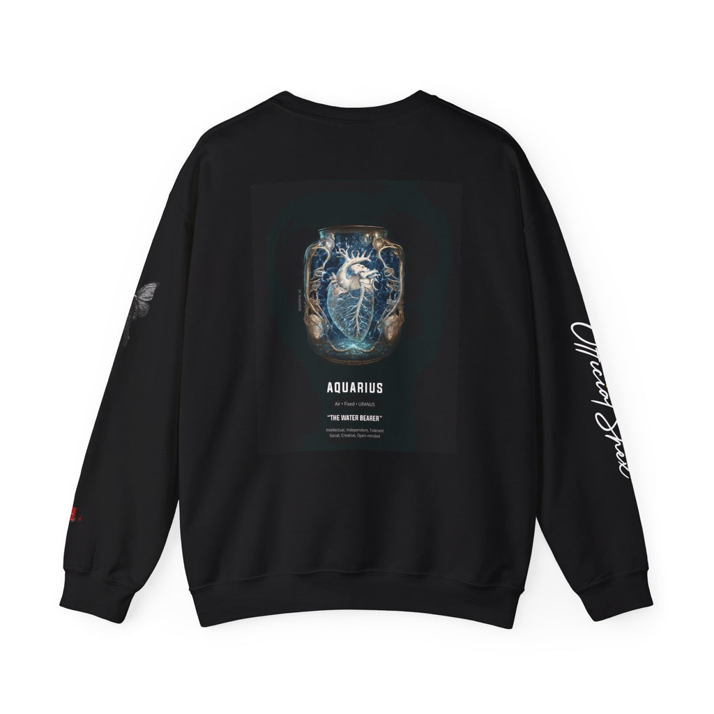 Smiley Face Crewneck Aquarius Edition Sweatshirt — Zodiac Libra Graphic Pullover