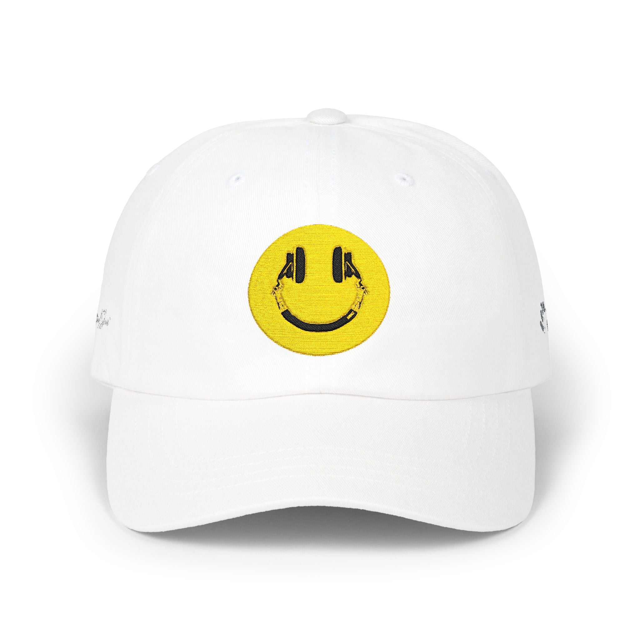Embroidered Smiley Dad Cap – Vintage Cheer Baseball Hat